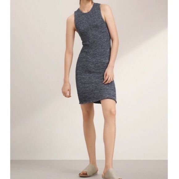 WILFRED FREE Gray Shayk Smocked Bodycon Dress XXS - Picture 10 of 10